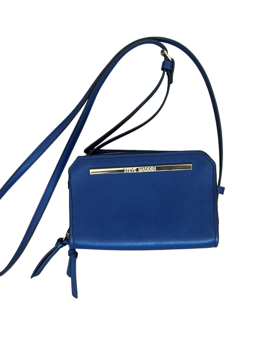 Steve Madden Royal Blue Crossbody Bag with Gold Accent